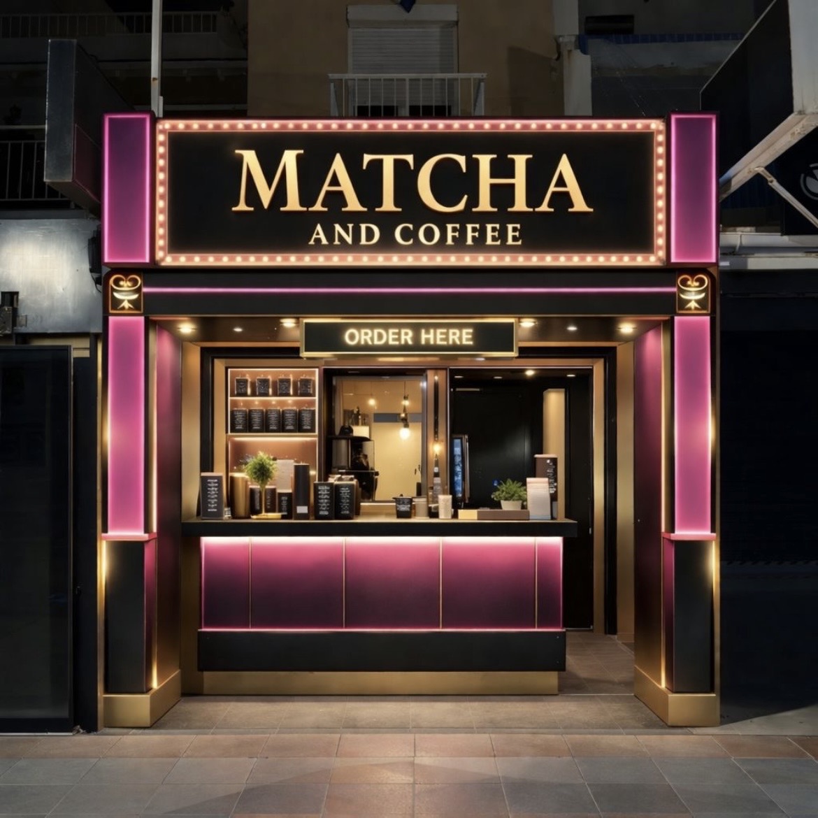 Matcha and Coffee storefront